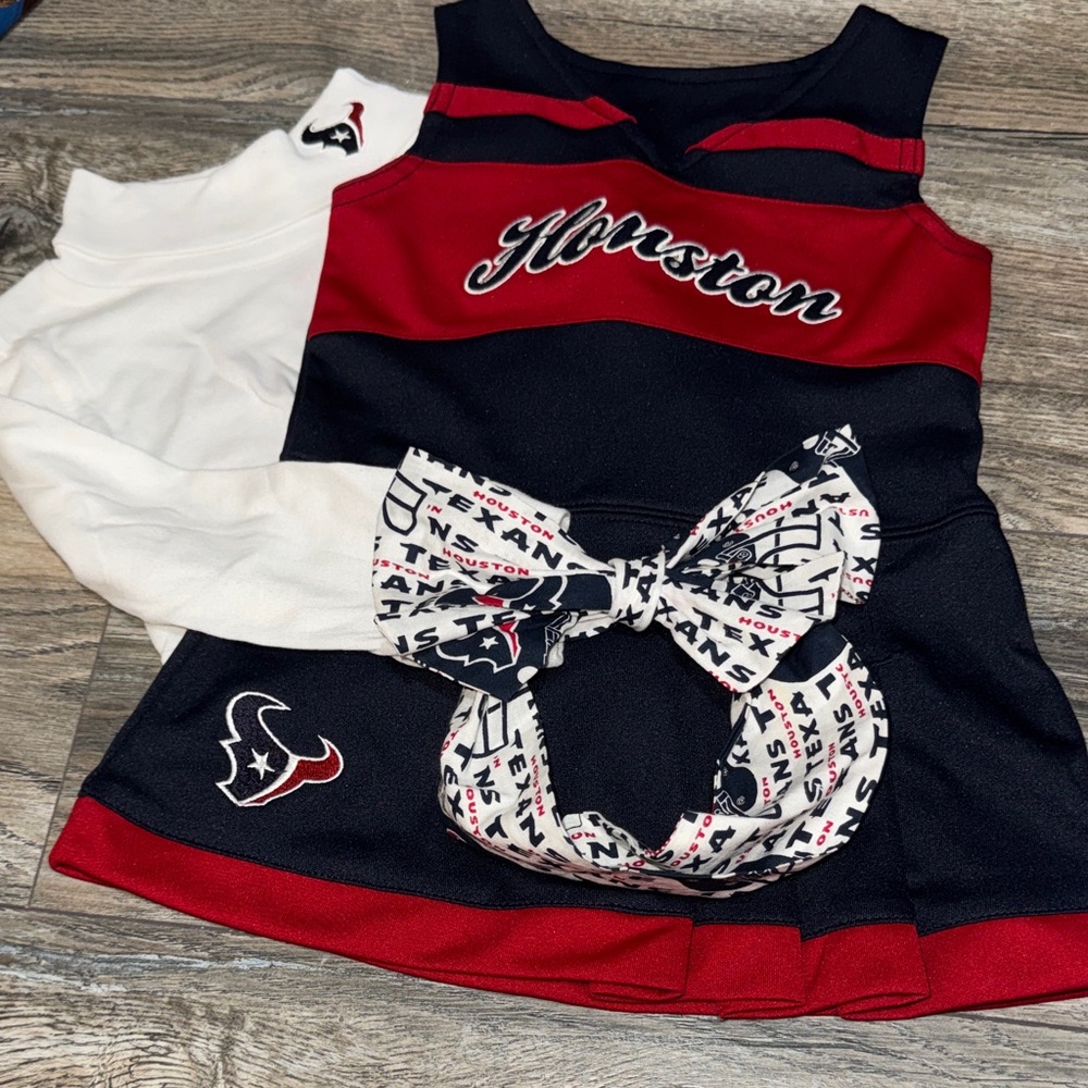 NFL Kids Houston Texans Cheerleader Set Sz 2T